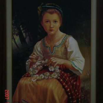 Painting titled "la Kabyle" by Salim Remil, Original Artwork