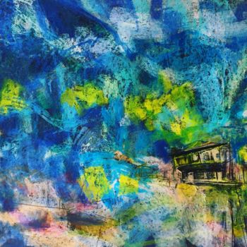 Картина под названием "Дом в горах" - София Бирюкова, Подлинное произведение искусства, Пастель