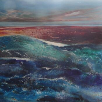 Malerei mit dem Titel "Das Meer der Zeit" von Remara, Original-Kunstwerk, Acryl Auf Keilrahmen aus Holz montiert