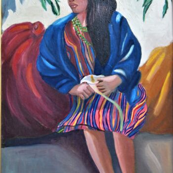 Painting titled "Vilma" by Reme, Original Artwork, Oil