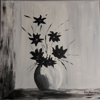 Ζωγραφική με τίτλο "67-bouquet-noir-dec…" από Rémi Boyer, Αυθεντικά έργα τέχνης, Ακρυλικό