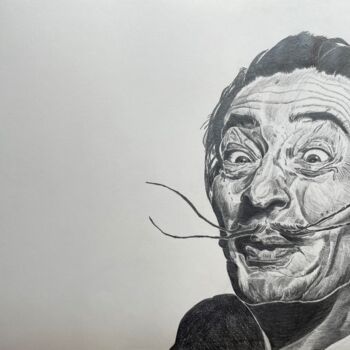 「Salvador Dalí」というタイトルの描画 Rémi Capobiancoによって, オリジナルのアートワーク, グラファイト