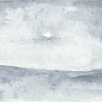 「Paysage sous la Lune」というタイトルの絵画 Rémi Collinによって, オリジナルのアートワーク, 水彩画