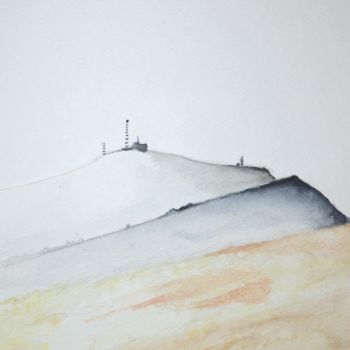 Peinture intitulée "Montagne de Lure, u…" par Rémi Collin, Œuvre d'art originale, Aquarelle