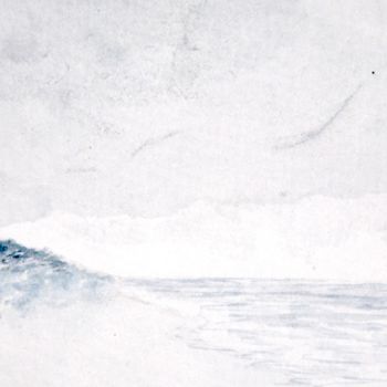 Malerei mit dem Titel "Bord de mer" von Rémi Collin, Original-Kunstwerk, Aquarell