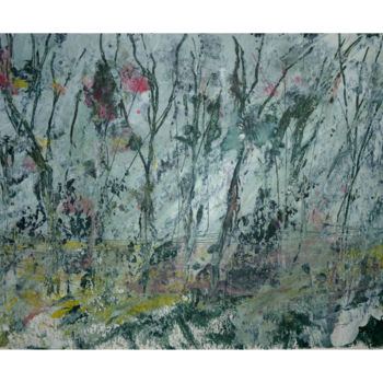 Painting titled "La foret #2" by Rémi Collin, Original Artwork, Acrylic