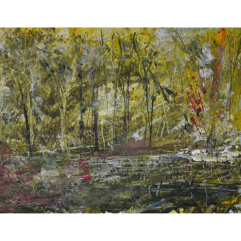 Painting titled "La forêt #3" by Rémi Collin, Original Artwork, Acrylic
