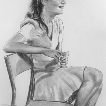 Dessin intitulée "dessin-jeune-femme-…" par Rémi Rivollier, Œuvre d'art originale, Graphite