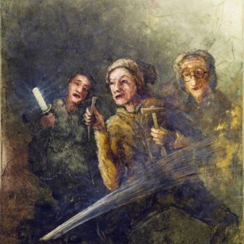 Painting titled "15." by Remigijus Januskevicius, Original Artwork, Oil