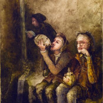 Pintura titulada "16." por Remigijus Januskevicius, Obra de arte original, Oleo