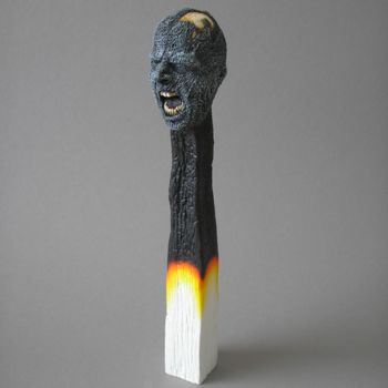 Skulptur mit dem Titel "Napalm Death" von Remigius Sebastian Sappa, Original-Kunstwerk, Gips