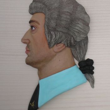 Sculpture titled "Johann Gottfried Mü…" by Remigius Sebastian Sappa, Original Artwork, Polymer clay