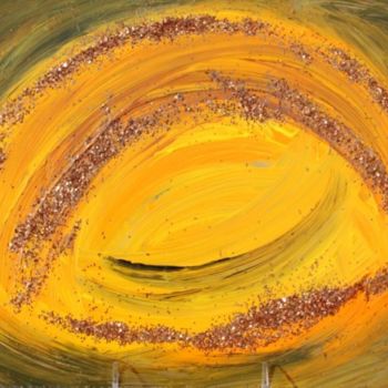 Pintura intitulada "ECLIPSE DE SOLEIL" por Remilda, Obras de arte originais, Óleo