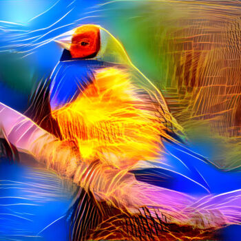 Digitale Kunst getiteld "bird nature" door Remond Reichwein, Origineel Kunstwerk, Digitaal Schilderwerk