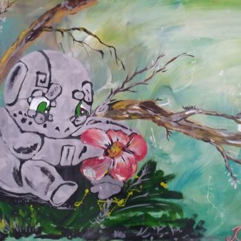 Pintura intitulada "Любовь" por Stitch, Obras de arte originais, Guache