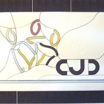 Installation intitulée "Logo du Centre des…" par Rémy Becard, Œuvre d'art originale