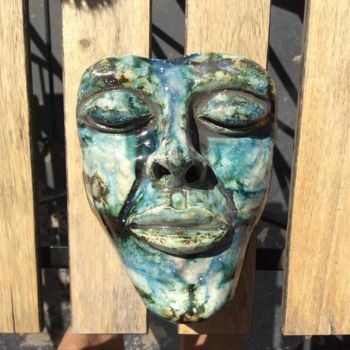 Sculpture titled "masque" by Remy Bolet, Original Artwork, Clay