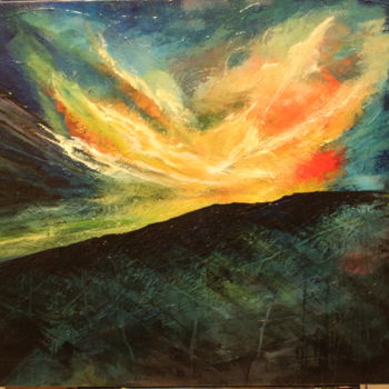 Painting titled "soleil levant" by Remy Bolet, Original Artwork