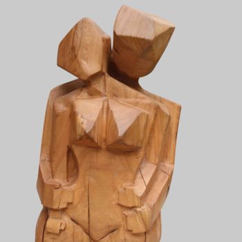 Rzeźba zatytułowany „Toi et moi” autorstwa Remy Hatert, Oryginalna praca, Drewno
