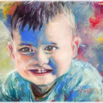 Pintura titulada "Tom sourire coloré" por Rémy Nicolas Graphite, Obra de arte original