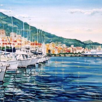 「Port d'Ajaccio」というタイトルの絵画 Remy Peyranneによって, オリジナルのアートワーク