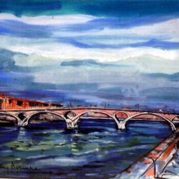Malarstwo zatytułowany „Pont des Catalans” autorstwa Remy Peyranne, Oryginalna praca