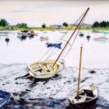 Painting titled "Presqu'île de Rhuys" by Remy Peyranne, Original Artwork