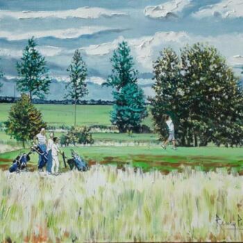 Pittura intitolato "Golf d'Ivry le temp…" da Remy Peyranne, Opera d'arte originale