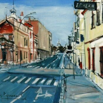 Malerei mit dem Titel "Rue du pont St Pier…" von Remy Peyranne, Original-Kunstwerk