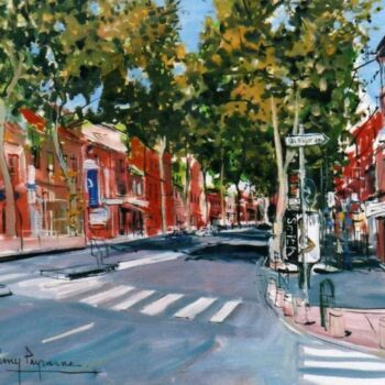 Peinture intitulée "Avenue Etienne Bill…" par Remy Peyranne, Œuvre d'art originale