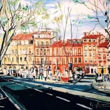Peinture intitulée "Place Roland" par Remy Peyranne, Œuvre d'art originale