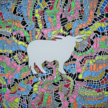 Pintura titulada "Kows 05" por Remy Rault, Obra de arte original