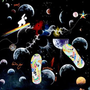 Pintura titulada "slipper's trip2" por Remy Rault, Obra de arte original