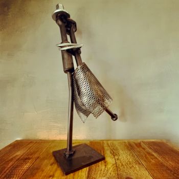 Sculpture titled "'BibisInLove'" by Rémy Rivet, Original Artwork, Metals