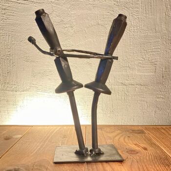 Sculptuur getiteld "‘Centrifuges’" door Rémy Rivet, Origineel Kunstwerk, Metalen