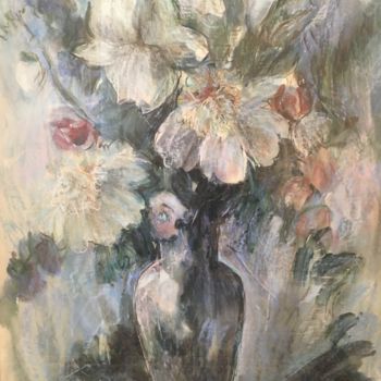 Painting titled "Fleurs naturelles" by Remy Siegrist, Original Artwork, Watercolor