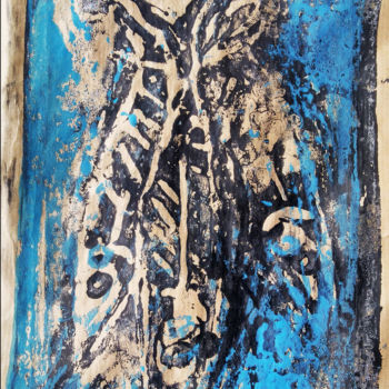 Dessin intitulée "Blue Sardines" par Renan Le Boulc'H (apostropheH), Œuvre d'art originale, Encre