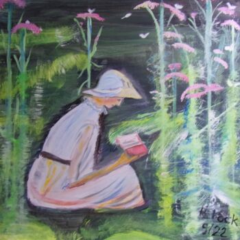 Painting titled "The magic of reading" by Renate Kock, Original Artwork, Acrylic