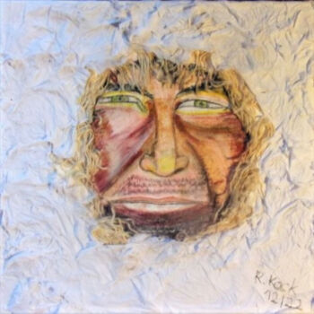 Malerei mit dem Titel "Inuit Nanuk" von Renate Kock, Original-Kunstwerk, Pastell