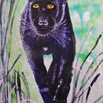 Painting titled "Beware of the black…" by Renate Kock, Original Artwork, Acrylic