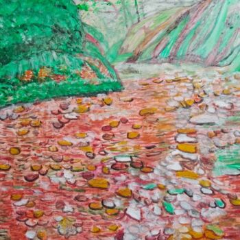 Pintura intitulada "Beautiful Canyon" por Renate Kock, Obras de arte originais, Óleo