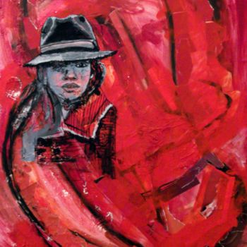 Schilderij getiteld "Bad M.J." door Renate Kock, Origineel Kunstwerk, Acryl