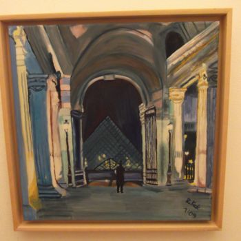 Painting titled "Im Louvre (Paris)" by Renate Kock, Original Artwork, Oil