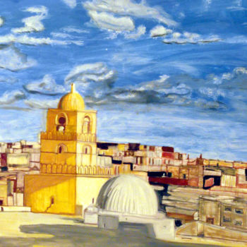 Pintura titulada "El Djem (Tunesien)" por Renate Kock, Obra de arte original, Oleo