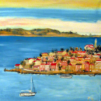Painting titled "Kroatien" by Renate Kock, Original Artwork, Oil