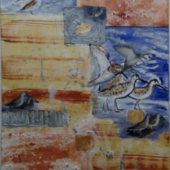 Painting titled "Knutts (Arktis, Grö…" by Renate Kock, Original Artwork, Acrylic