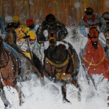 Painting titled "Im Galopp" by Renate Kock, Original Artwork