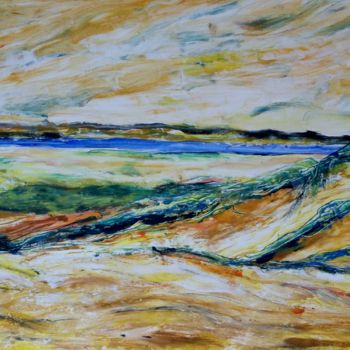 Painting titled "Dünenlandschaft" by Renate Kock, Original Artwork, Acrylic