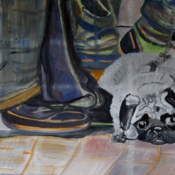 Malarstwo zatytułowany „Welch ein Hundelebe…” autorstwa Renate Kock, Oryginalna praca, Olej