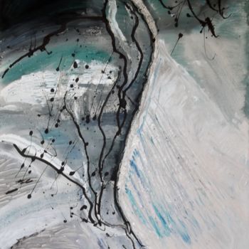 Malerei mit dem Titel "Bergfacetten" von Renate Kock, Original-Kunstwerk, Acryl